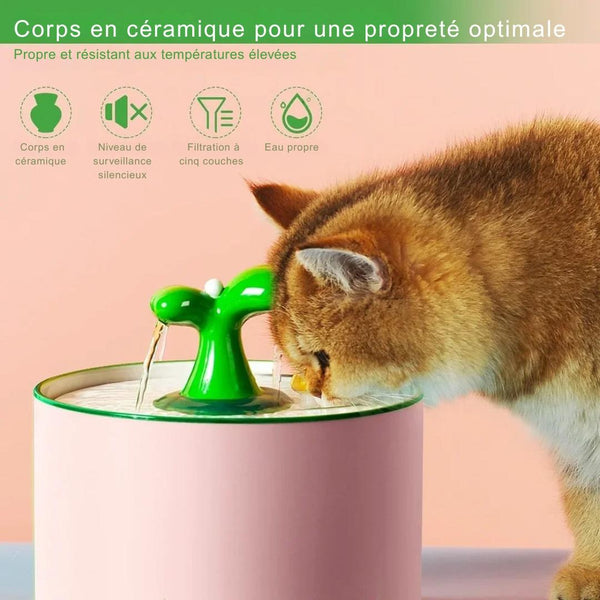 Fontaine à eau en céramique pour chats 1,5L - VOFORD