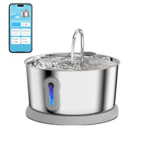 Fontaine à eau pour chats connectée en inox  4L - KANCHOU