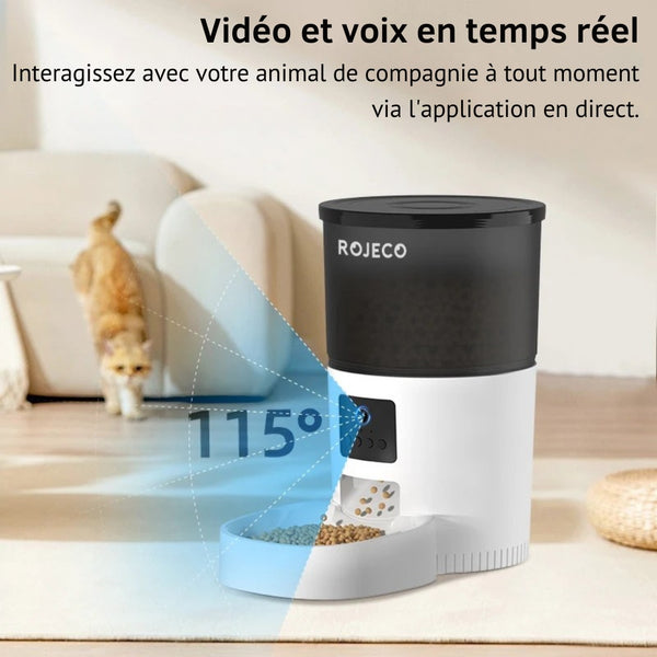 Distributeur automatique 3L avec caméra HD – contrôle des repas à distance et interaction en temps réel - ROJECO
