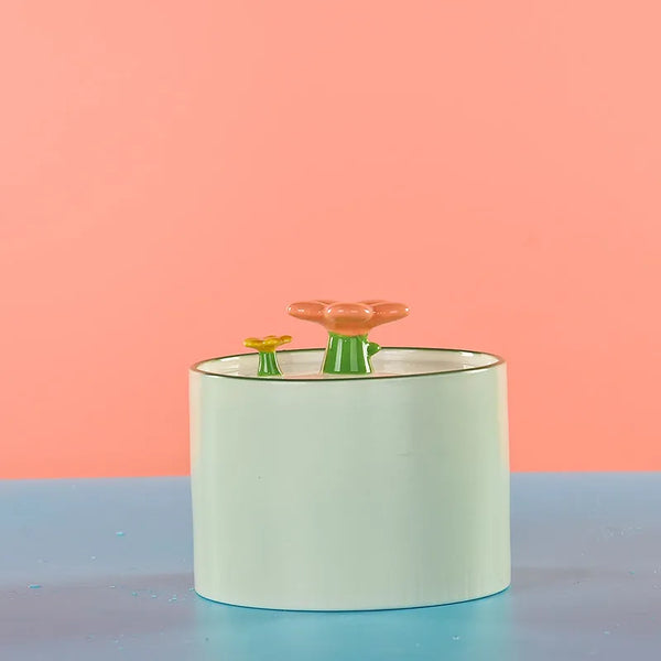 Fontaine à eau pour chat en céramique - 2L - Design élégant - DOPORA