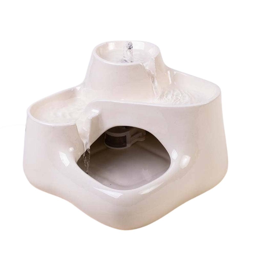 Fontaine à eau moderne pour chat en céramique – 3,4L